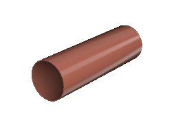 ТН ПВХ 125/82 мм, водосточная труба пластиковая (1,5 м), красный, шт.